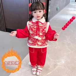 Clothing Sets Girls' Year Clothes Suit Western Style Fashion Children's Chinese Han Costume Two-Piece