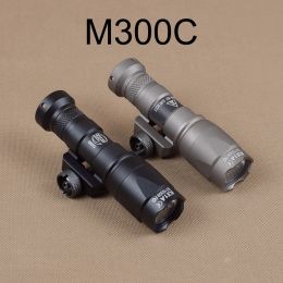 Scopes Tactical High Quality Metal Weapon Light 400 Lumens M300 M300c Scout Light for Airsoft Rifle Ar15 Hunting Led Flashlight Torch