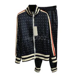 Full Letters Print Outfit Fashion Designers Long Sleeve Zipper Coat Women Casual Sports Pants Autumn Winter High Quality Tracksuit7564740
