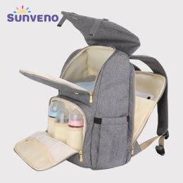 Bags Sunveno Fashion Diaper Bag Mommy Maternity Nappy Bag Large Capacity Travel Backpack Nursing Bag for Baby Care