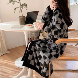 Women's Sleepwear Coral Velvet Sleeping Dress 2024 Autumn/Winter Thickened Fleece Retro High End Princess Style Home Fury