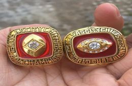 2pcsset 1966 1969 Kansas City Football World Championship Ring Whole 3226030