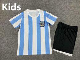 1978 1986 1998 Argentina Retro Soccer jersey kids kit Maradona 1996 2000 2001 2006 2010 Kempes Batistuta Riquelme CANIGGIA AIMAR Classic retro Football Shirt