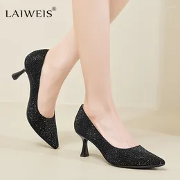 Dress Shoes Spring Autumn Luxury Women Fashion Pattern Sequined High Heel Pumps Party Lady Classic Office Stylish Wedding