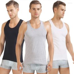 Underpants Cotton Mens Sleeveless Men Summer Tank Top Muscle Vest Undershirts O-Neck Gymclothing Asian Size Casual Shirt Underwe