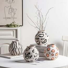 Vases Nordic Minimalist Ceramic Home Living Room Dining Flower Vase