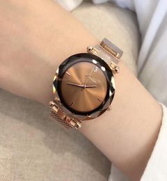 Luxury Women Minimalist Watch Japan Quartz Rose Gold Milanese Loop Stainless Steel Band Reloj Mujer Magnetic Clasp Wristwatches9942087934