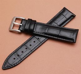 14mm 16mm 18mm 20mm 22mm Genuine Leather Watchband Croco Pattern Watch Band Bracelet Strap Black Watchbands Universal Men Women2389196981