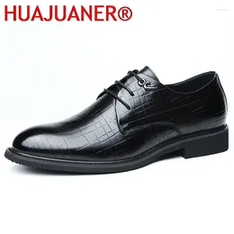 Casual Shoes Formal Dress Mens Leather Luxury Business Oxford Fashion Crocodile Pattern Men Wedding Evening Dresses
