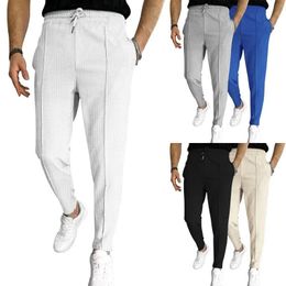 Korean Mens Spring Autumn Fashion Business Casual Long Pants Male Elastic Straight Formal Trousers Plus Big Size 240421