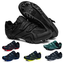 Mtb Shoes Cycling Speed Sneakers Mens Flat Road Cycling Boots Cycling Shoes Clip On Pedals Spd Mountain Bike Sneakers 240417