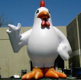 wholesale 3/4/5/6m Customised Giant Inflatable Chicken for Fried Restaurant Advertising /Cock Rooster Animal Balloon Outdoor Display