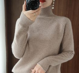 Turtleneck Cashmere sweater women winter cashmere jumpers knit female long sleeve thick loose pullover 2208106771406