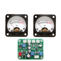 Amplifier One Pair 45mm BIg VU Metre Stereo Audio Amplifier Board level Indicator Backlight Adjustable With Driver Board