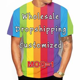 3D Custom Cool Stuff Mens Short Sleeve T-shirts Diy Oversized Couples T Shirt Man Tops Tees Clothing Chile T-shirt Woman Clothe 240408