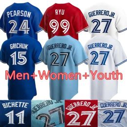 2024 Custom 27 Vladimir Guerrero Jr. Jersey 11 Bo Bichette Alejandro Kirk Alek Manoah 26 Matt Chapman George Springer Drury Hernandez 13 Gurriel Jr. Jerseys youth women