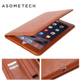 Stands Ultra soft PU leather case For ipad 12.9 air 1 air 2 Cover Retro Magnetic Hand strap tablet Holder Stand Flip Funda