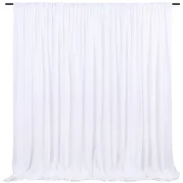 Party Decoration White Background Silk Material Curtain Baby Shower Wedding Backdrop Drape El Banquet Activities