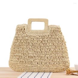 Shoulder Bags Vintage Bohemian Straw Bag For Women Summer Large Capacity Beach Handbags Rattan Handmade Kintted Travel Bolsas Mujer