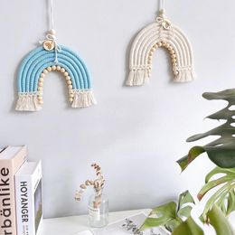 Decorative Figurines Home Small Tapestry Woven Tassel For Wall Bedroom Nursery Baby Kids Play Roo Dropship