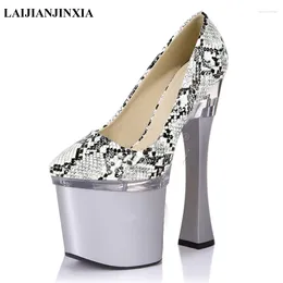 Dress Shoes Fashion Sexy Style 18Cm Square High Heeled 6 Inches Party Fetish Trend Cross Dressing Models Stripper Pumps