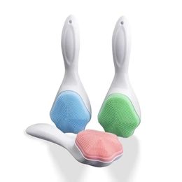 2024 Cute Cat Paw Silicone Face Scrubber Manual Facial Deep Cleansing Brush Makeup Removal Blackhead Pore Exfoliating Tool Sure, here are 3