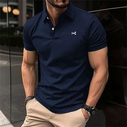 T-shirt na męską luźną modę, sporty na pół rękawie swobodny koszulka polo dla mężczyzn