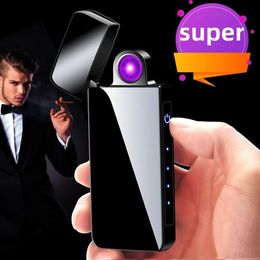 Portable Charge Usb Charging Rotate Arc Plasma Eletronic Pulse Infrared Sense Touch Induction Windproof Lighter