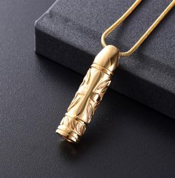 IJD11940 Cross Bullet Pendant Necklace Cremation Jewellery for Ashes High Capacity Memorial Urns Keepsake for PetsHuman7833202