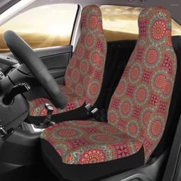 Car Seat Covers Mandala Boho Bohemian Universal Cover Protector Interior Accessories Front Rear Flocking Cloth Cushion Polyester Fish