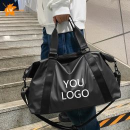 Bags Large capacity waterproof travel bag, men's portable travel and sports bag Fitness bag yoga gym bag custom logo name and pattern