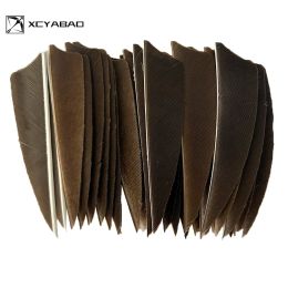 Packs No Coloured Archery Feather 3/4/5 inch 50pcs/bag Hunting Arrow Fletching Fletches Natural grey and stripe Turkey Feathers
