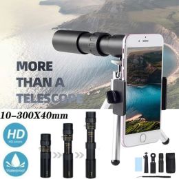 Telescopes Monocular Telescope 4K Super Telephoto Zoom 10300X40MM Telescope with Night Vision Waterproof for Smart Phones Hunting Camping