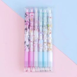 Pens 36 pcs/lot Transparent Dog Cat Press Gel Pen Set Cute 0.5mm black Ink Signature Pens Promotional Gift Office School Supplies