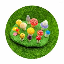 Bottles Assorted Tiny Mushrooms Figurines Miniature Fairy Garden Coloured Resin Figures For Landscape Craft Home Decor