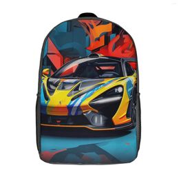 Backpack Fantastic Sports Car Wall Graffiti Various Styles Boy Girl College Backpacks Breathable Aesthetic School Bags Rucksack