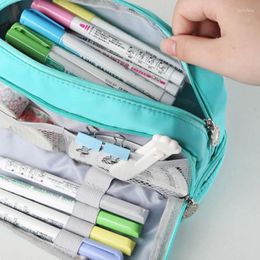 Large Capacity Solid Color Pencil Bags Aesthetic School Cases Girl Stationery Pen Case Students Supplies