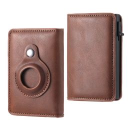 Holders 2022 Airtag Wallet PU Leather Card Holder Anti Protective Cover Men Women Cardholder Airtags Case Bag For Apple AirTags Tracker