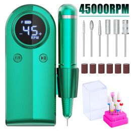 Pens 45000RPM Electric Nail Sander Machine Rechargeable Mill For Manicure Drill Pen Portable Electric Nail File Nail Gel Polisher