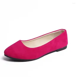 Casual Shoes Ladies Flat Simple Classic Candy Colours Women Autumn Summer Flock Flats Girls Office