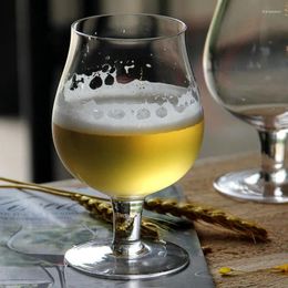 Wine Glasses Withered Large Capacity Beer Glass Thickened Low Legged Lead-free Crystal Household Craft Wheat Draught Gl