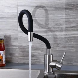 Kitchen Faucets Faucet Colour Hose Black White Chrome And Cold Water Mixing Sink Stainless Steel