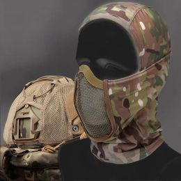 Helmets Tactical Balaclava Headgear Mask Airsoft Paintball Full Face Mask Breathable Outdoor Mesh Hunting Wargame Cs Protection Mask