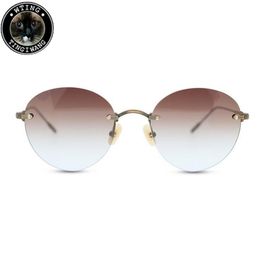 New Brand Oliver Eyewear Classic Vintage Sunglasses Round Lens Myopia 18k Gold Mirror Simple Metal WomenMen Silver Glasses1168542