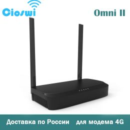 Routers WiFi Router Wireless Internet 300Mbps for USB 4G Dongle WAN LAN Openwrt Omni II Firmware 2.4GHz Antenna for Home