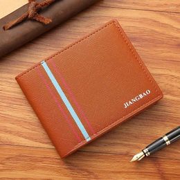 Wallets 1 Pcs Short Men Zipper Coin Pocket Slim Card Holders Luxury Male Purses High Quality PU Leather Men's Wallet Money Clips