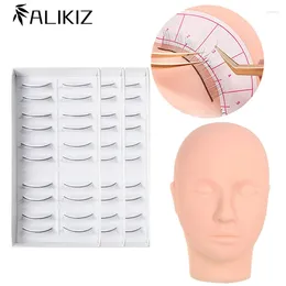 False Eyelashes Training Practise Lash Sets Silicone Mannequin Model Head For Beginners Practising Eyelash Extension Tools