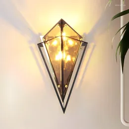Wall Lamp Deyidn Modern Nordic Design Style El Aisle Bedroom Bed Amber Smoke Gray Crystal Glass Beautiful LED