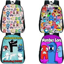 Backpacks Cartoon Game Alphabet Lore School Bags Children Waterproof Backpack Small Kindergarten Backpacks Boys Girls Bookbag Anime Bag