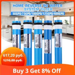 Purifiers 50/75/100/125gpd Home Kitchen Reverse Osmosis Ro Membrane Replacement Water System Philtre Purifing Water